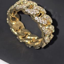 14k Gold Plated Cuban Link Ring