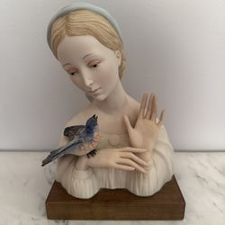 CYBIS PORCELAIN "MADONNA WITH BIRD" BUST - Pristine Condition - Vintage Antique