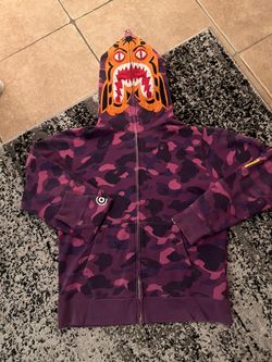 Bape jacket purple tiger face XL 