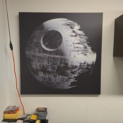 STAR WARS Death Star Canvas With Led Lights POTTERY BARN