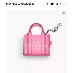 mini pink tote bag chain 