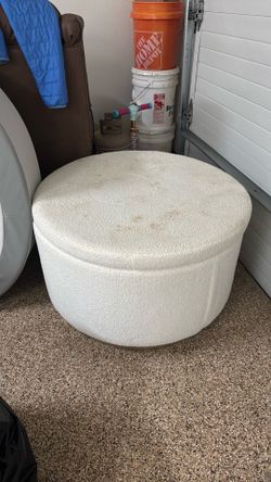 White Ottoman Padded Coffee Table