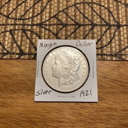 1921 Morgan Silver Dollar With Mint Die Cracks