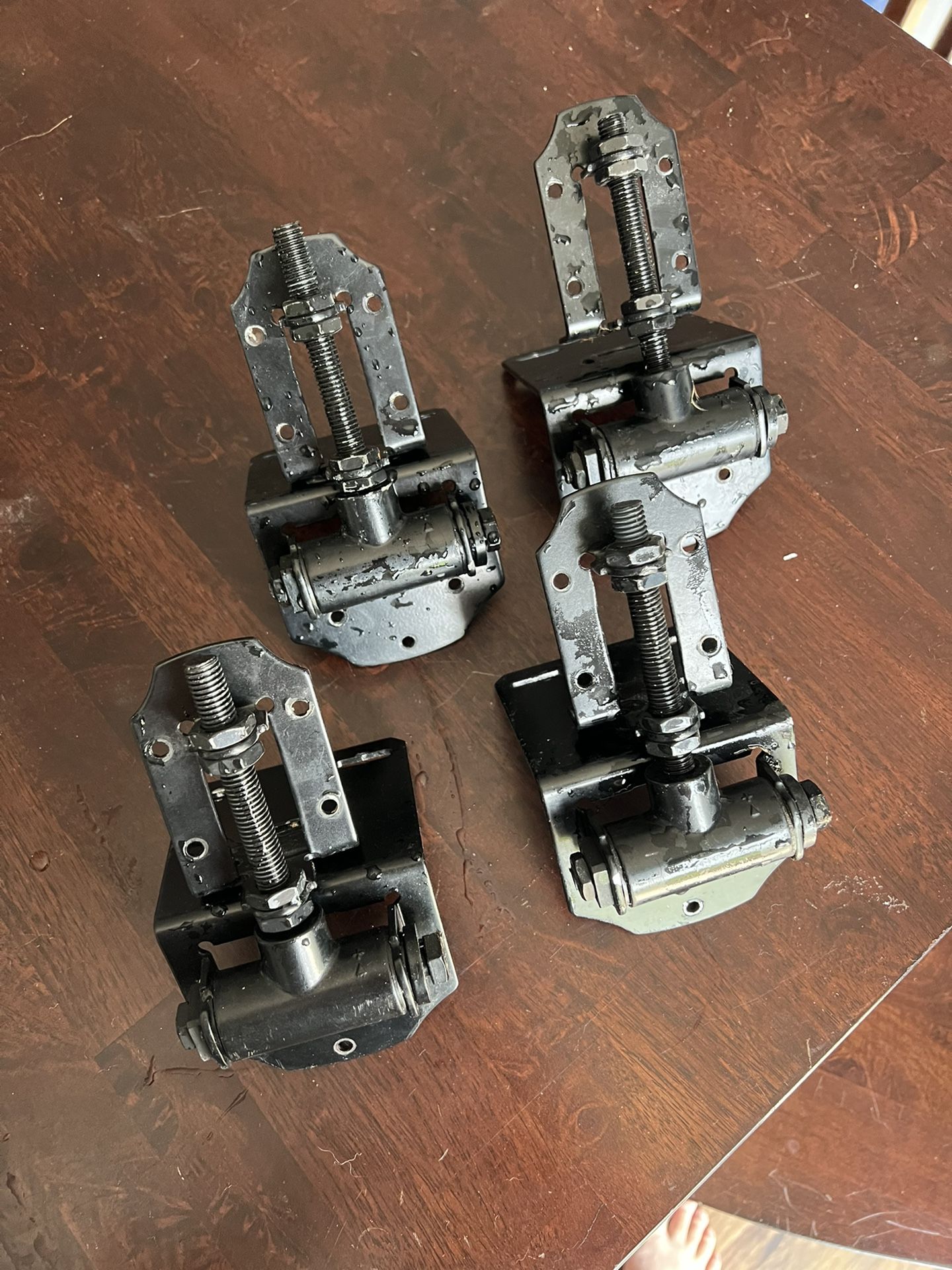 4 Heavy Black Gate Hinges