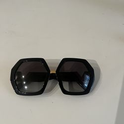 Black and Gold Valentino Sunglasses 