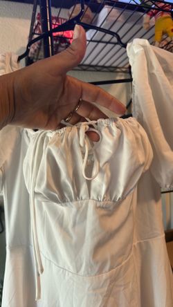 Vestido de mujer size M semi Nuevo $5  blanco