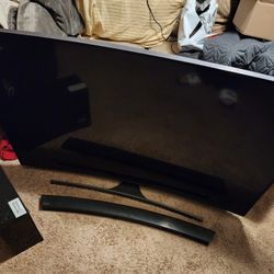 Samsung 65inch 4k Curved With Curved Soundbar And Sub