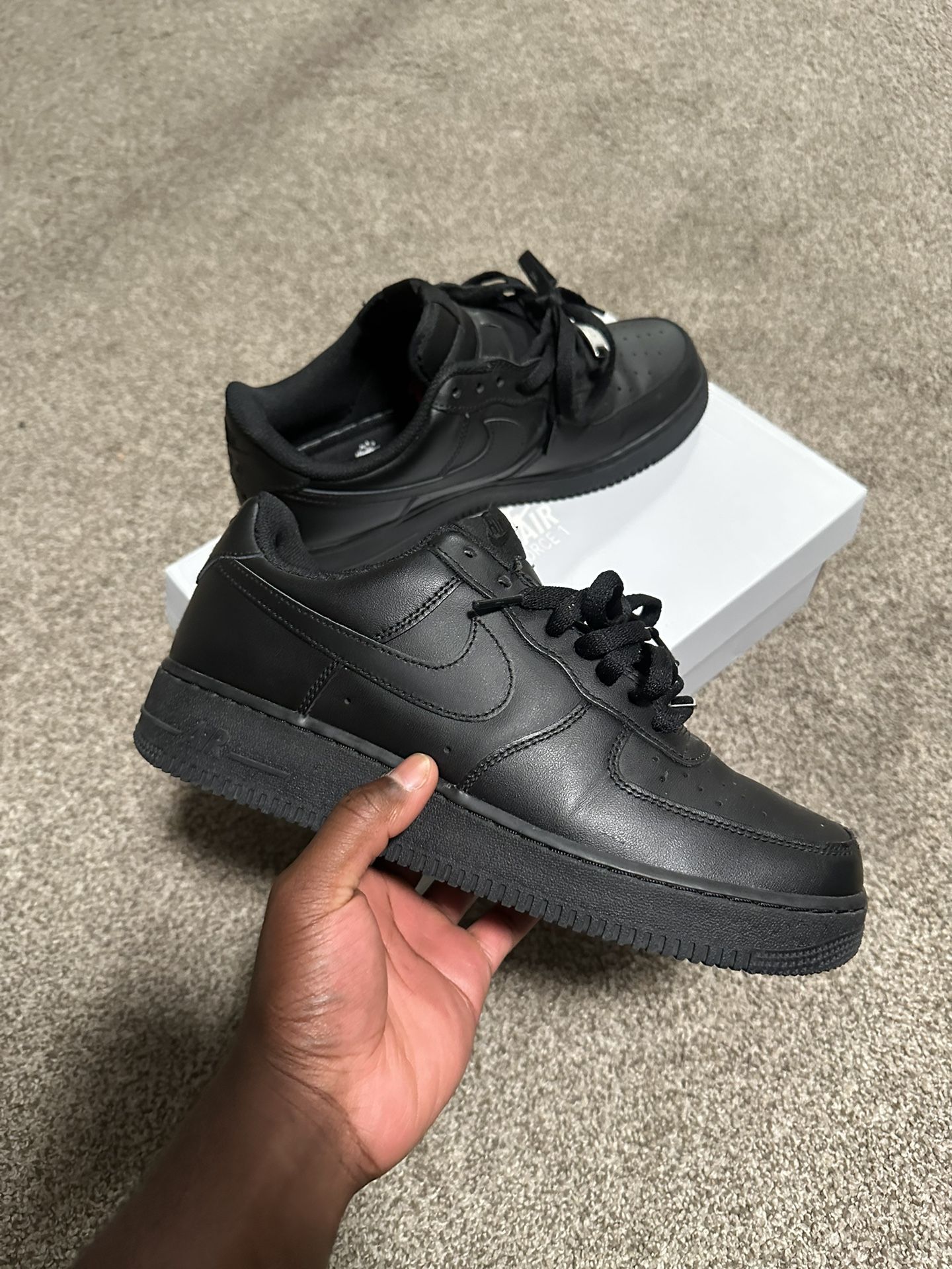 Nike Air Force 1 ’07 Triple Black - Size 9.5