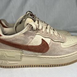 Nike Air Force 1 Shadow Shimmer Sand Drift Mars Stone DZ4705-200 Women’s Us Size 10