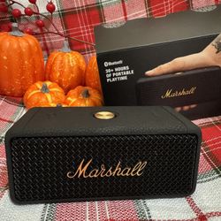 Marshall Emberton II Portable Bluetooth Speaker, Black & Brass