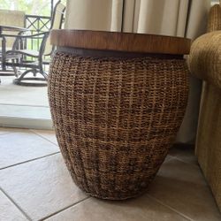 Wicker End Table