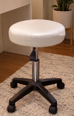 White Rolling Stool –