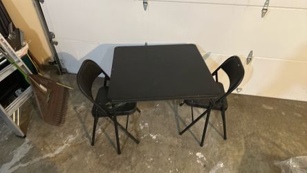 Folding table and chairs 34” x 34”
