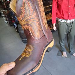 Botas De Piel De México Cómodas Para Trabajar Rodeo 