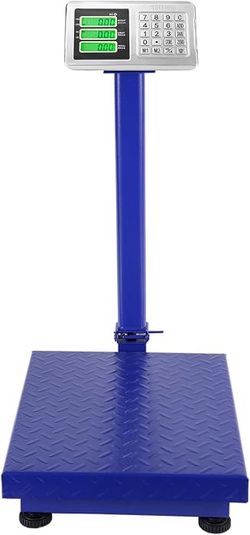 661lbs Weight Electronic Platform Scale,Digital Floor Heavy Duty Folding Scales,Stainless Steel High-Definition LCD Display,Perfect for Luggage Shippi