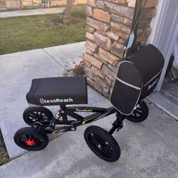  KNEE Scooter, Large Tires And 13” Seat.  Heavy Support 350 Lbs Weight.   New!