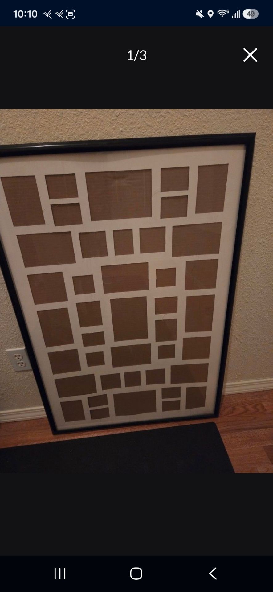 26x38 Plastic Picture or Poster Frame. Plastic Border and Cover. Great Condition. Smoke-Free Home. Must Pick Up In Horizon
