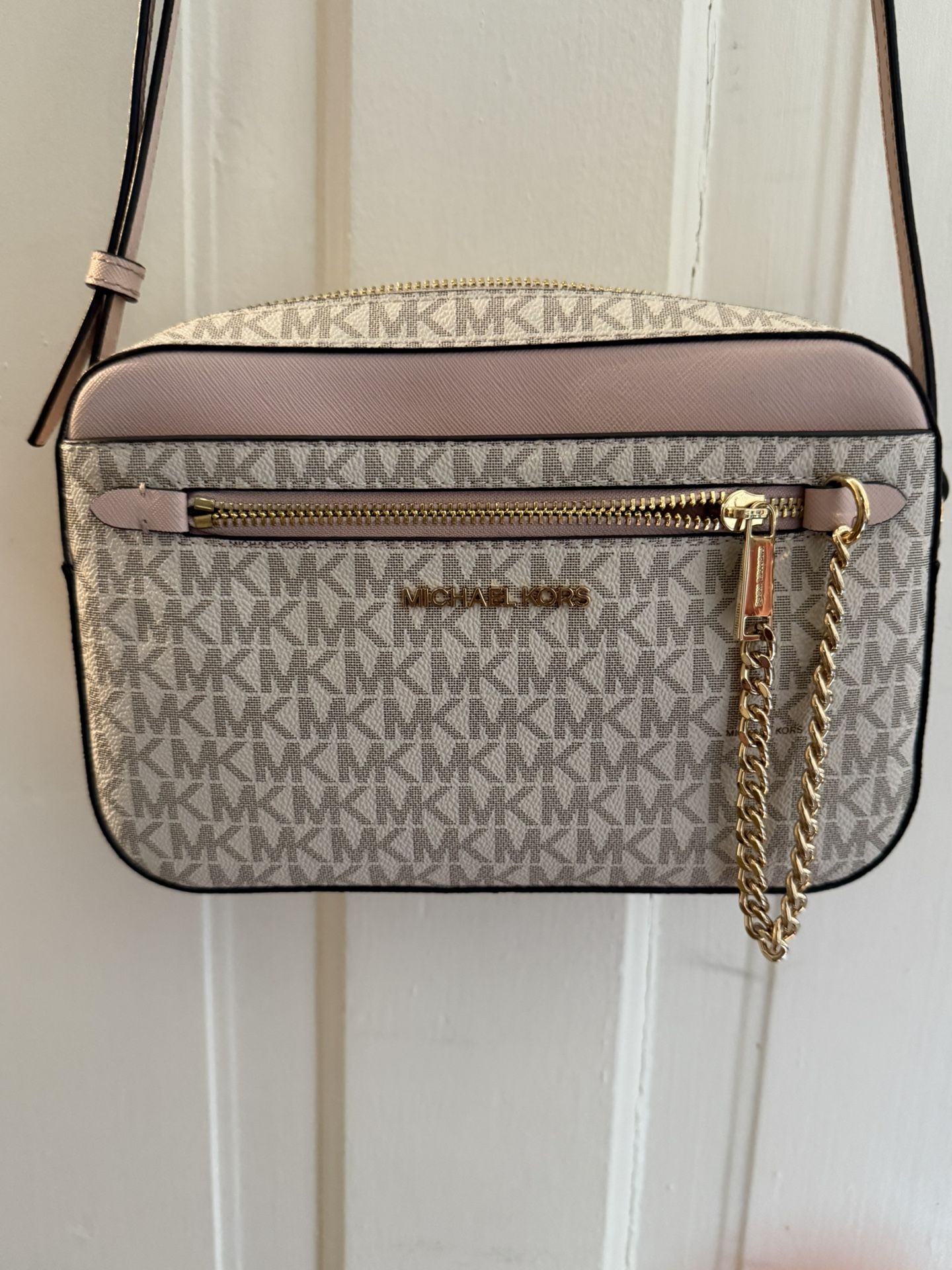Michael Kors Monogram Crossbody Purse with Saffiano Leather
