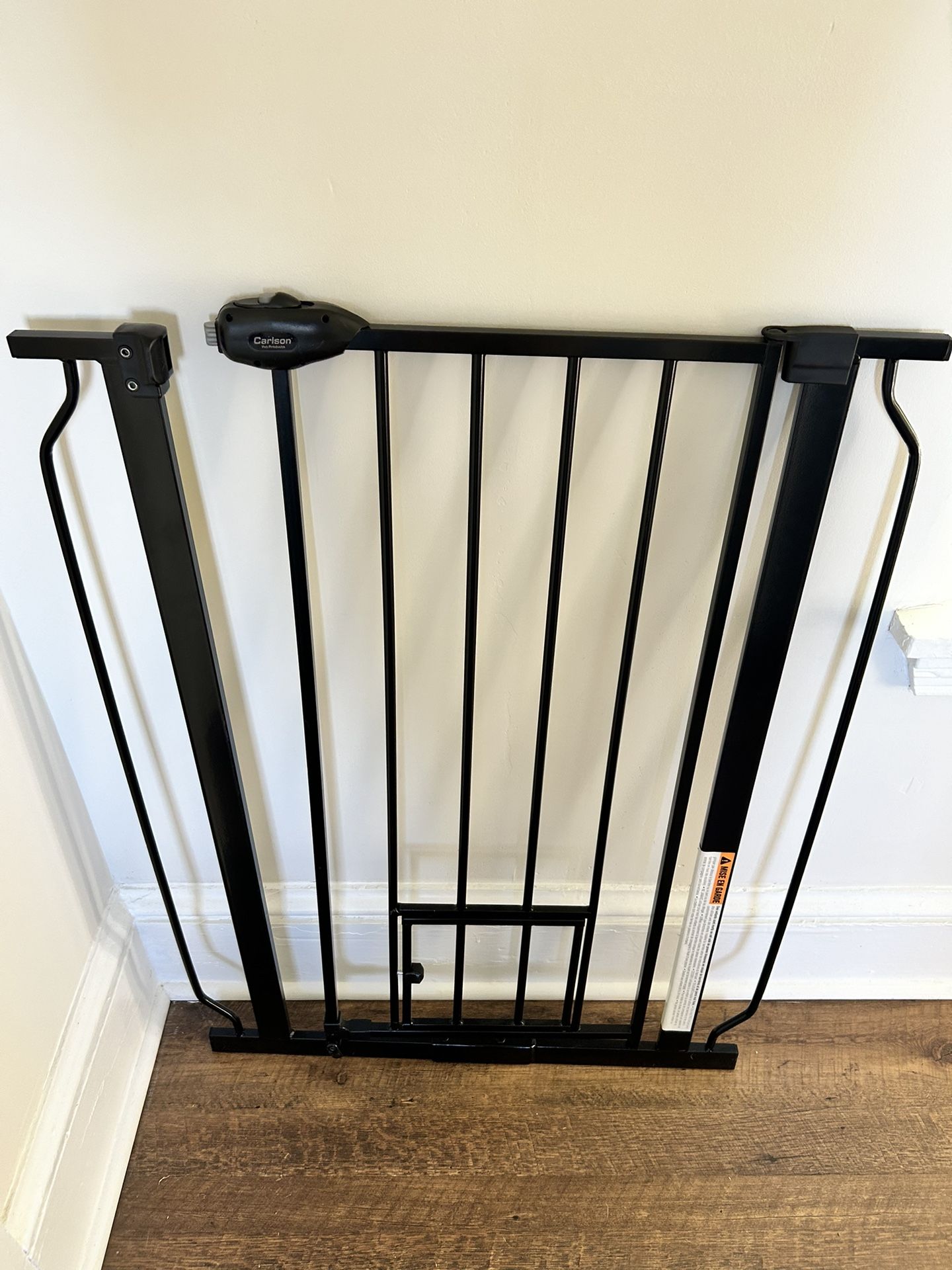 Baby Gate With Pet Door And Foot Pedal To Open 