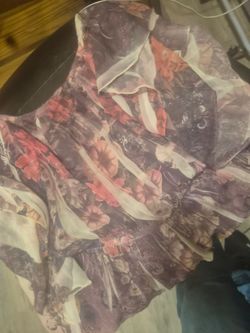 Blouse top flower design small petite