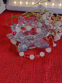 Nuevo  Pulsera Con Cuarzo Blanco 