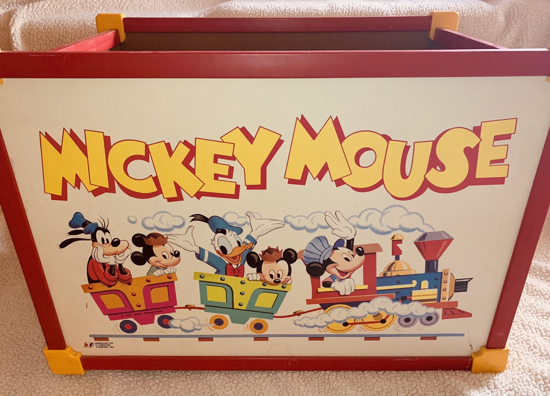 Vintage Mickey Mouse Toy Box Disney American Toy Furniture Company
