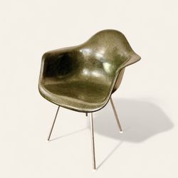 Vintage MCM 1960s Herman Miller Eames DAX Chair in Forest Green