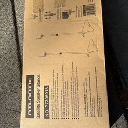 Black Satellite Speaker Stands In Pristine Condition
