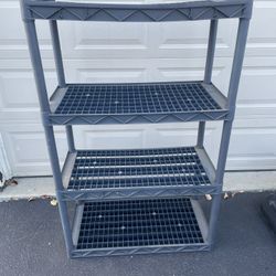 4 Tier Plastic Shelf Unit