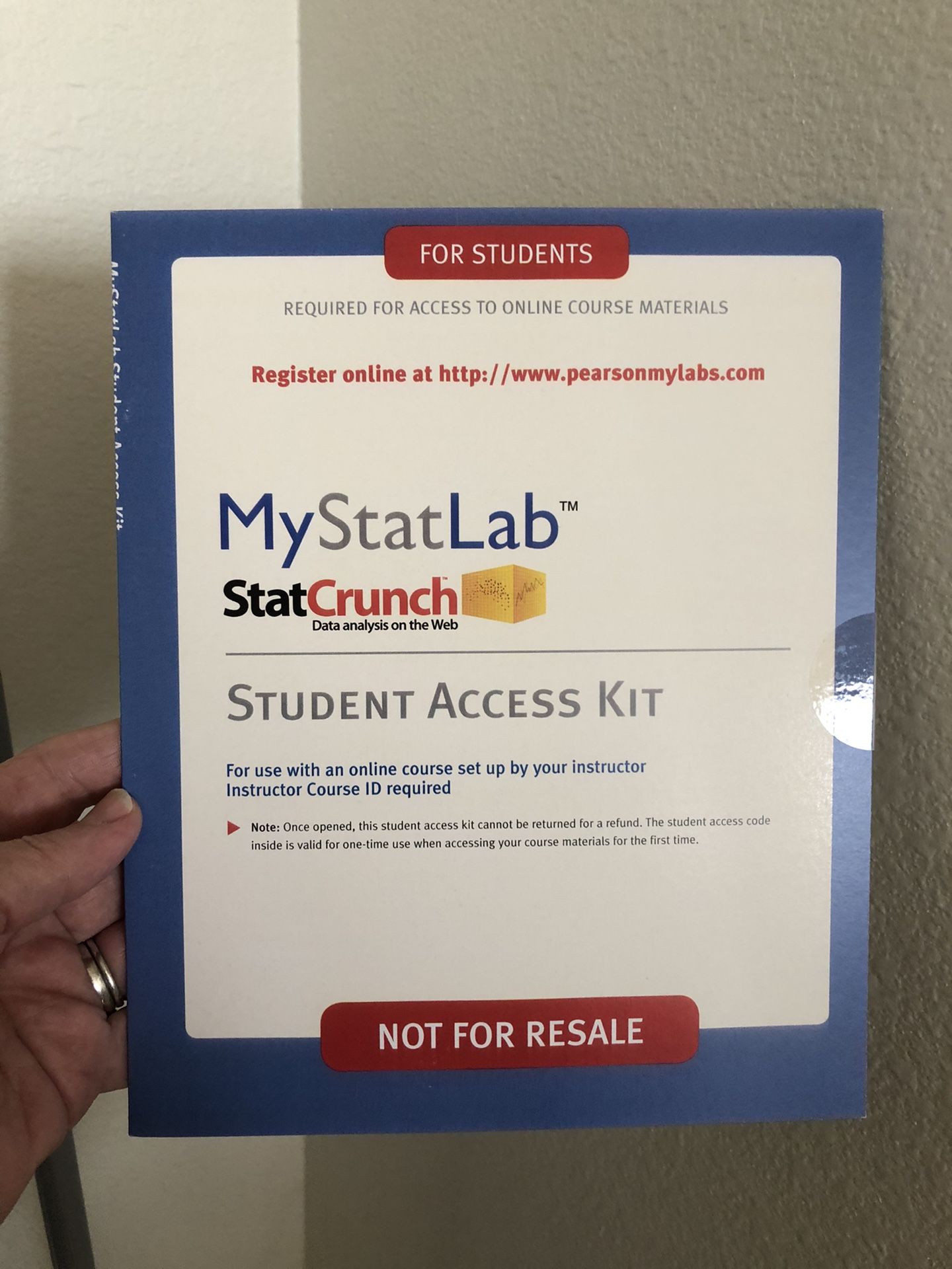 MyStatLab student access kit