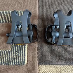 Road Bike Pedals With Cage And Reflectors - Brand New