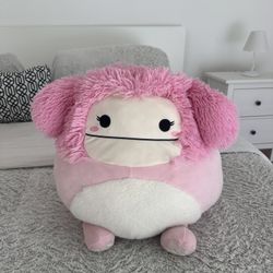 Squishmallows 12" Brina the Pink Bigfoot with Fuzzy Belly Plush