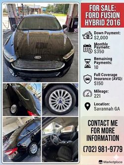 For Sale Ford Fusion Hybrid 2016
