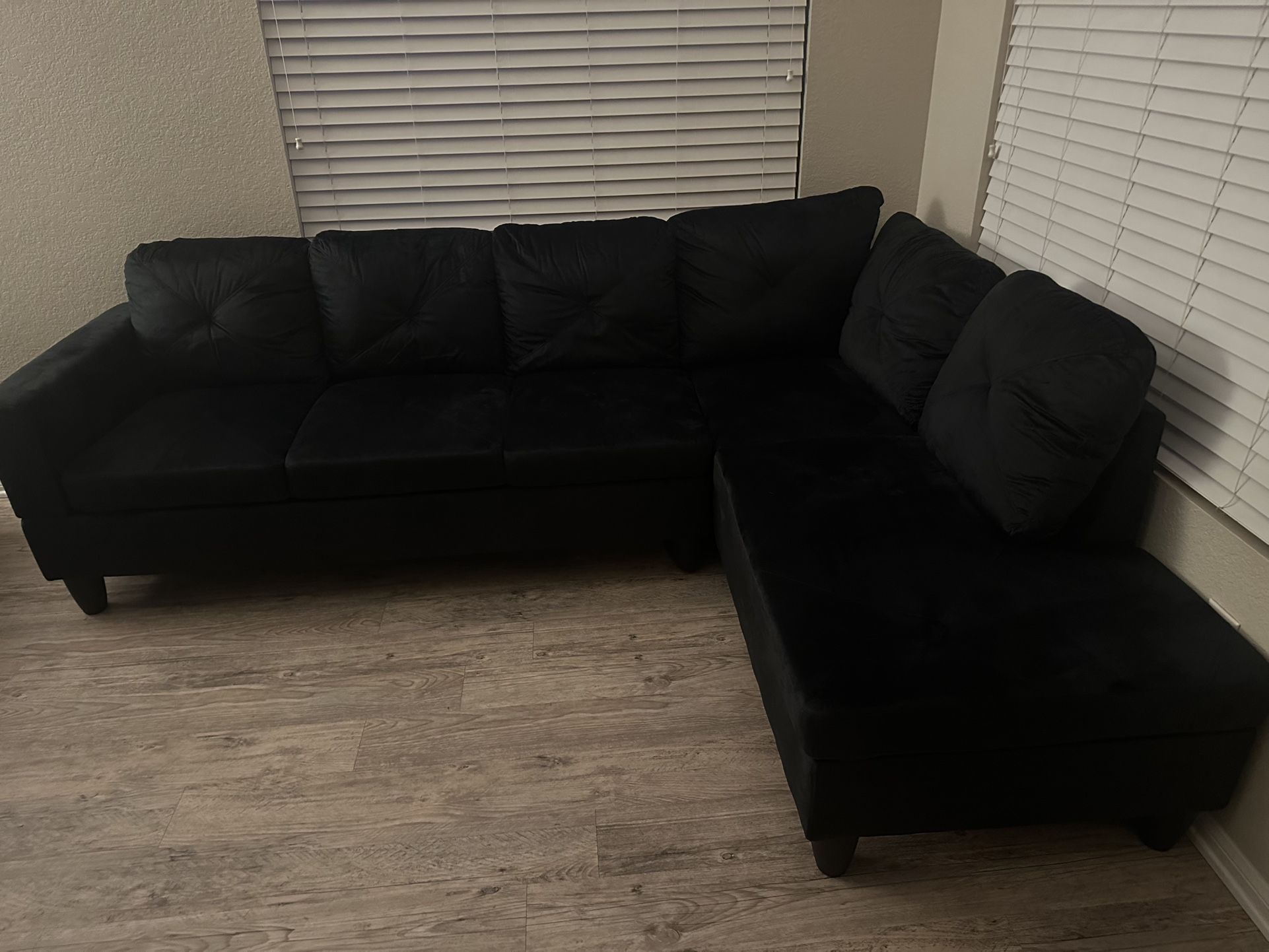 New Black Sectional