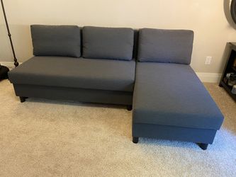 IKEA ALVDALEN Sleeper Sofa with Reversible Chaise, Storage – Like New - Gray