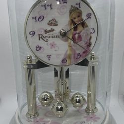 9" Barbie Rapunzel Anniversary Vintage Clock Collector's Item (18948/46000)