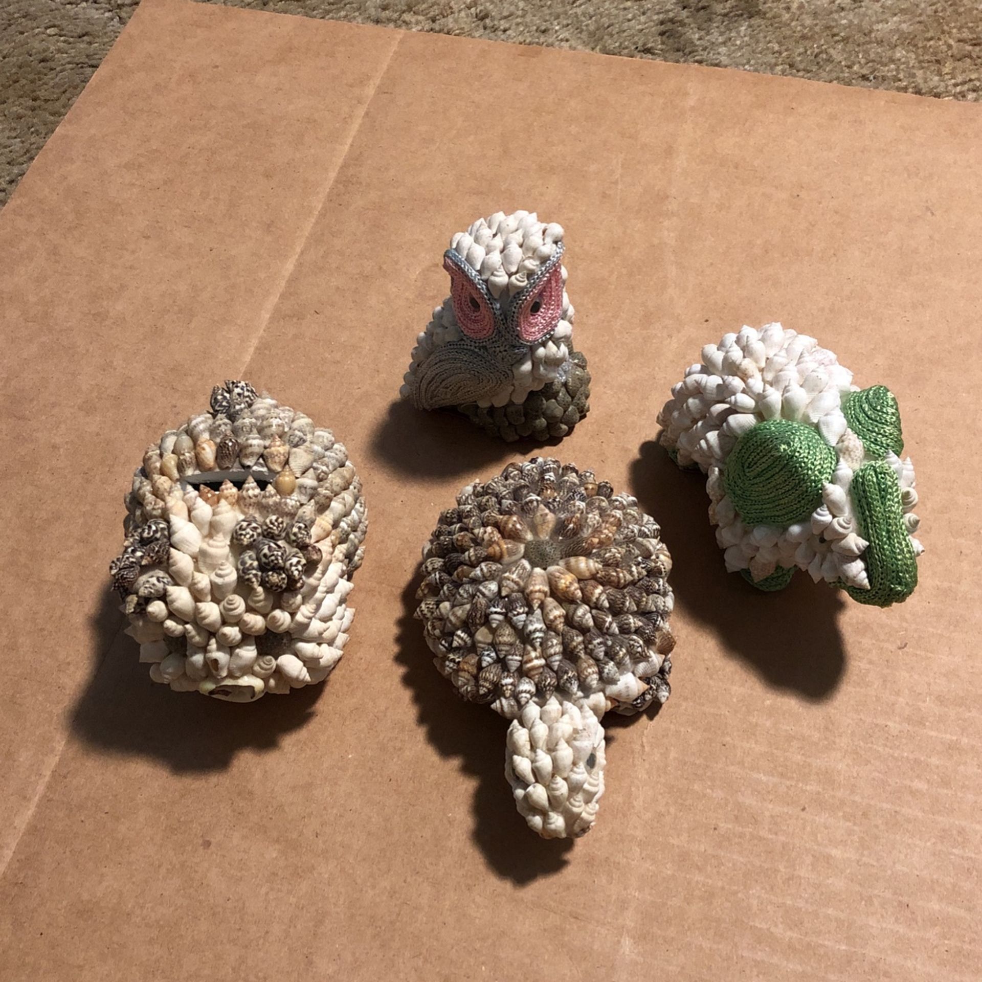 Seashell Turtle, Elephant,owl And Puffer Fish Bank