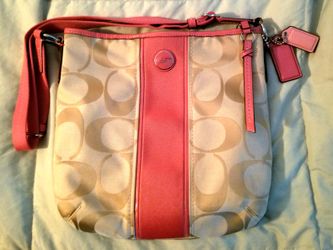 Rare Coach Stripe Crossbody