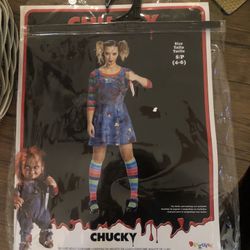 Chucky Costume Big Kid Size 4-6 Or Small Adult