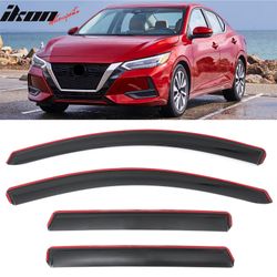 Fits 2020-2025 Nissan Sentra Window Visor In-Channel Sun Rain Guard Deflector Shield
