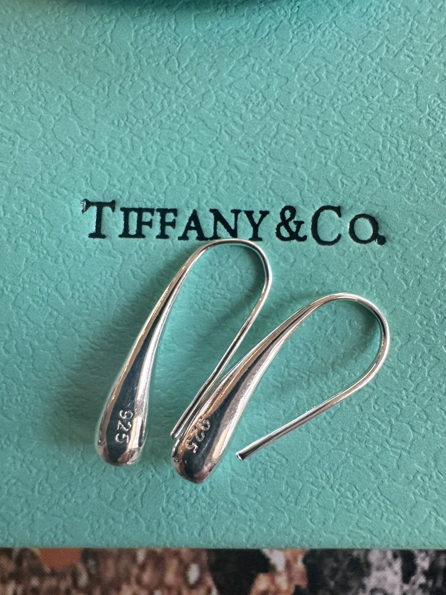 Tiffany & Co. Elsa Peretti Teardrop Hoop Drop Earrings