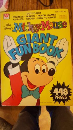 Mickey mouse Giant  448 Pages Fun Book,  Never been Used 
