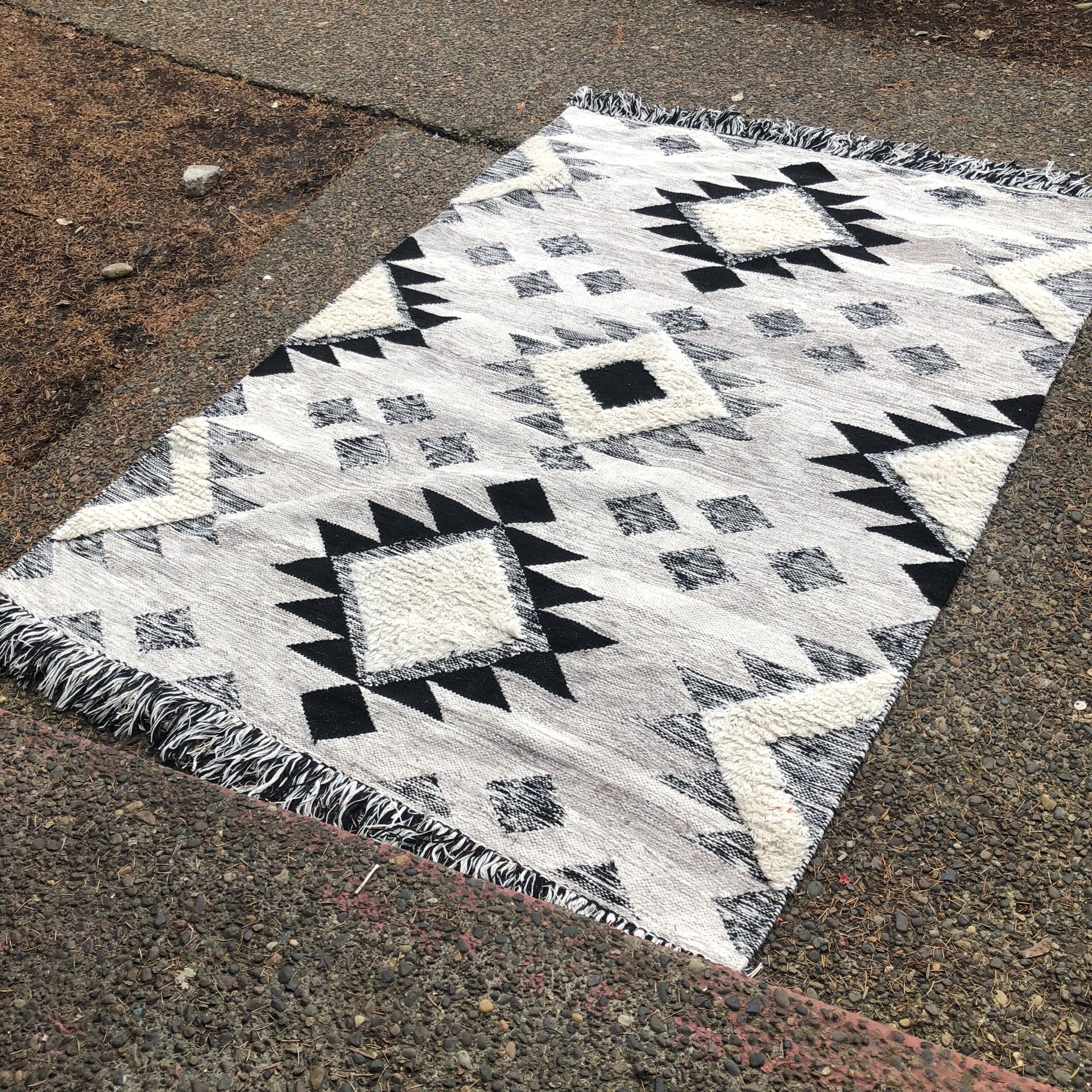 Area Carpet w/ Pad 92 Inches Long- 64 Inches Wide