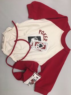 Poker Themed Baby Suit and Hat Set King and Queen of Hearts Halloween Cosplay