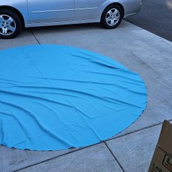 Teal 8ft Tablecloths Rounded 8ct.