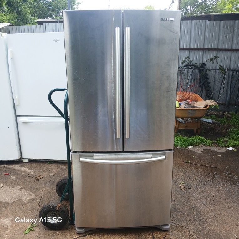 Samsung Stainless Steel Fridge 3 Door $250 Firm 30 Day Warranty Delivery Available
