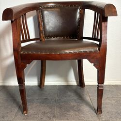 Vintage Barrel-Back Arm Chair / Office Chair