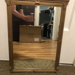 Unique Vintage Gold Mirror
