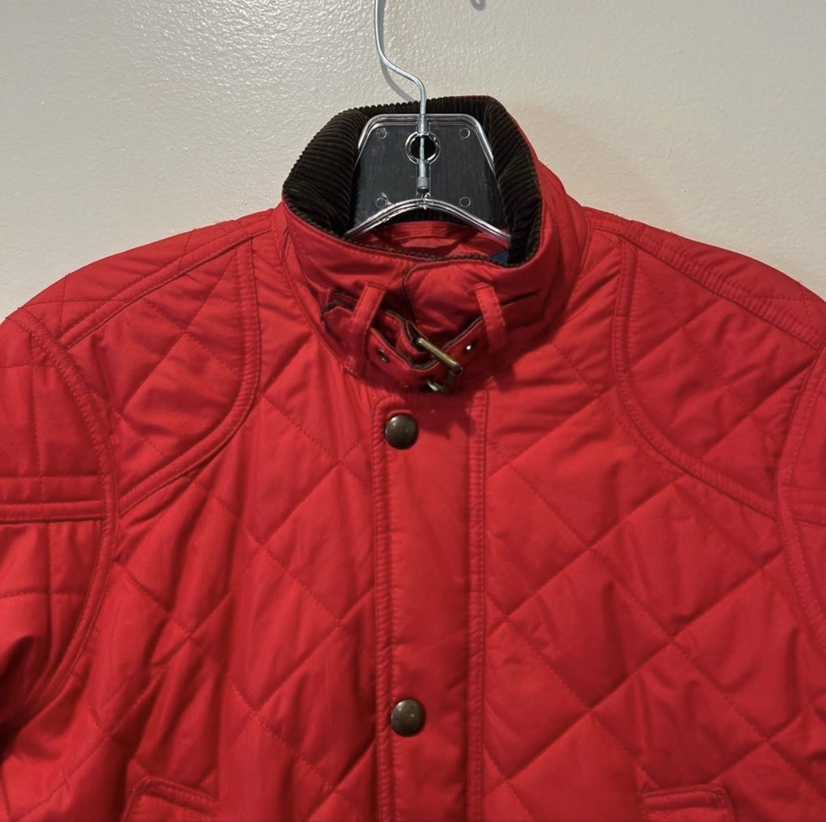 Polo Ralph Lauren Quilted Curdoroy Collar Equestrian Barn Women's Jacket Size XS