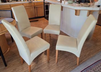 Genuine Italian Leather Dining Chairs